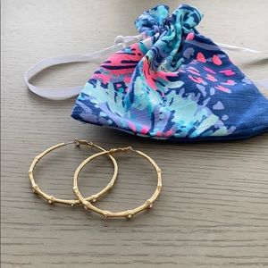 Lilly Pulitzer hoop earrings